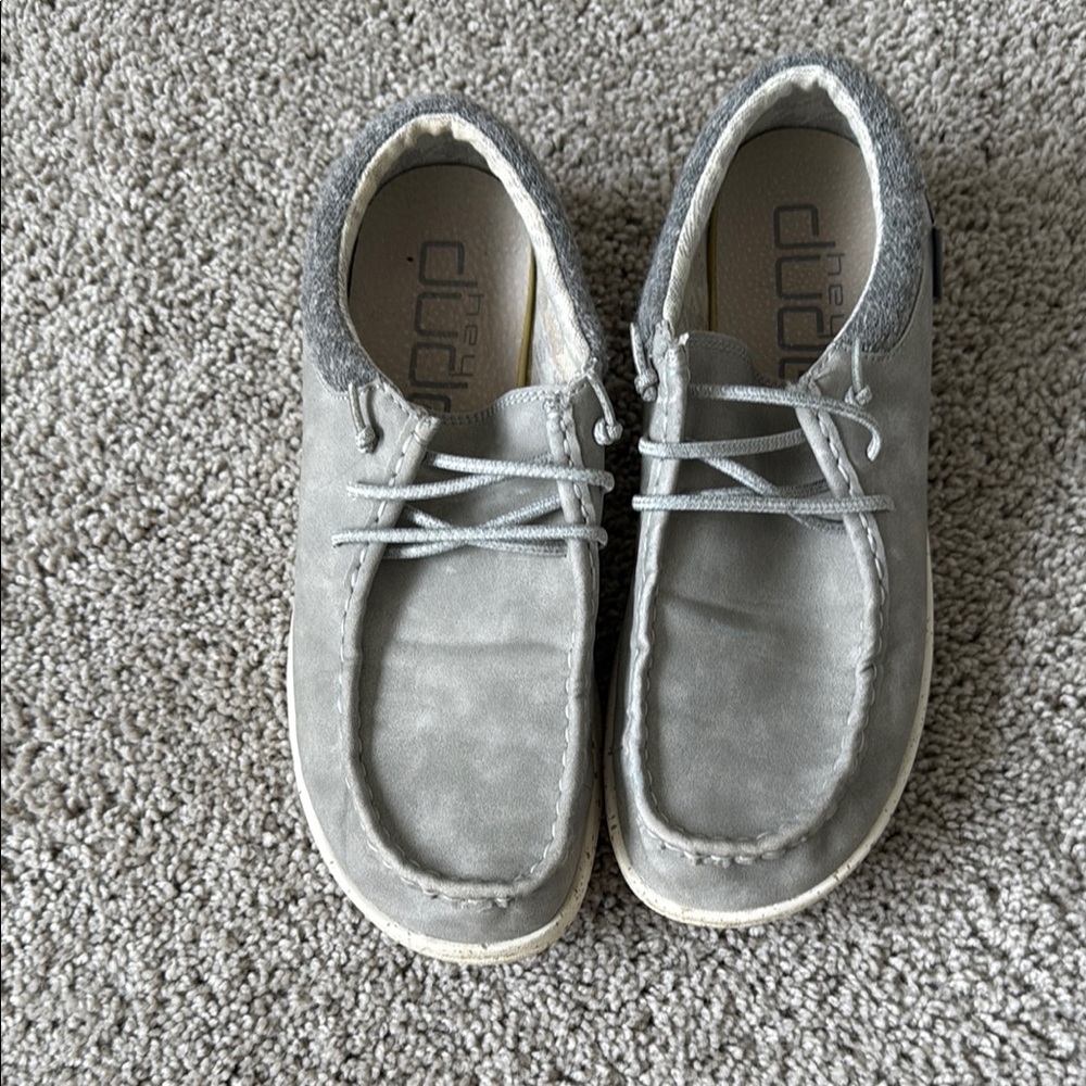Hey Dude Gray Flats Casual Slip-Ons